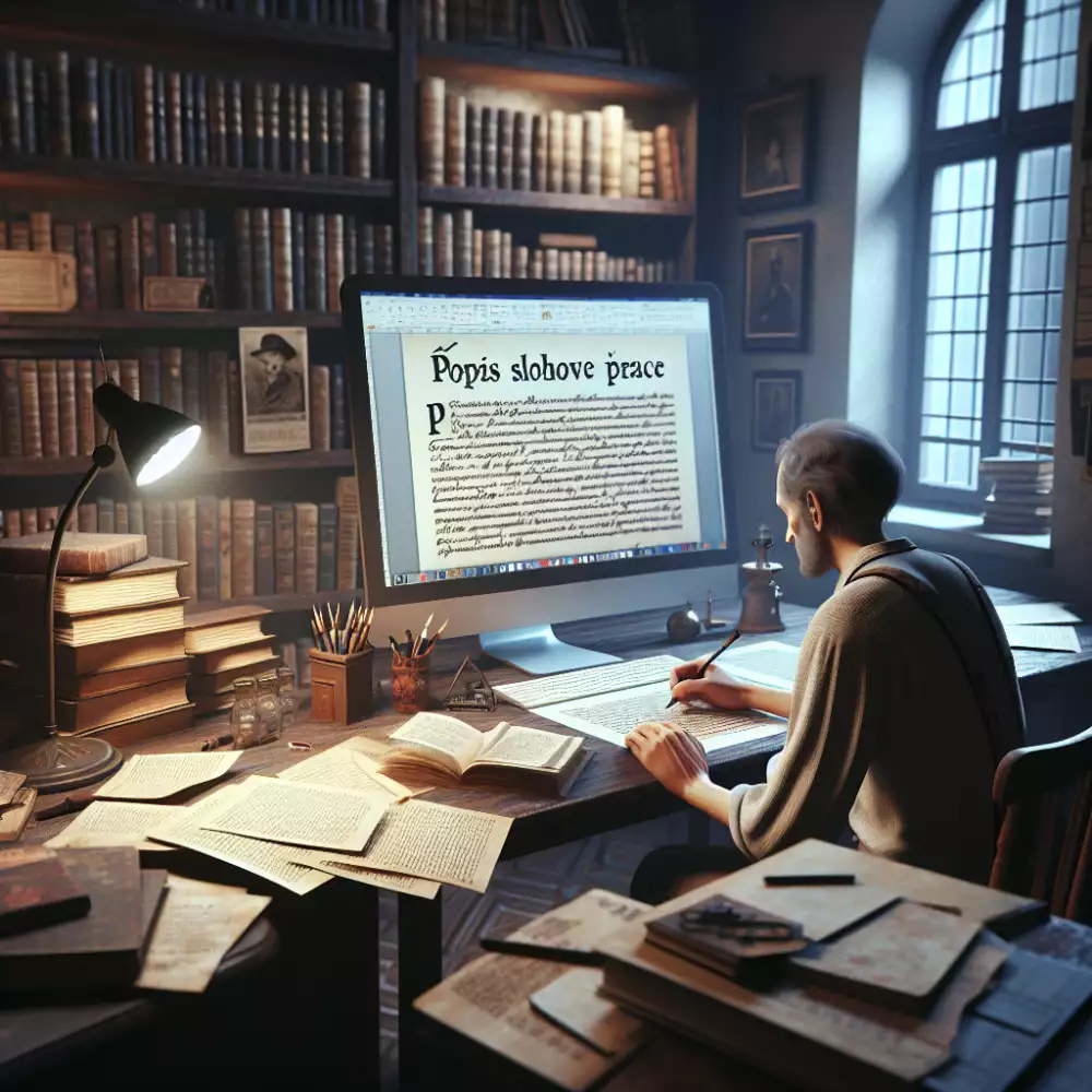 popis slohová práce