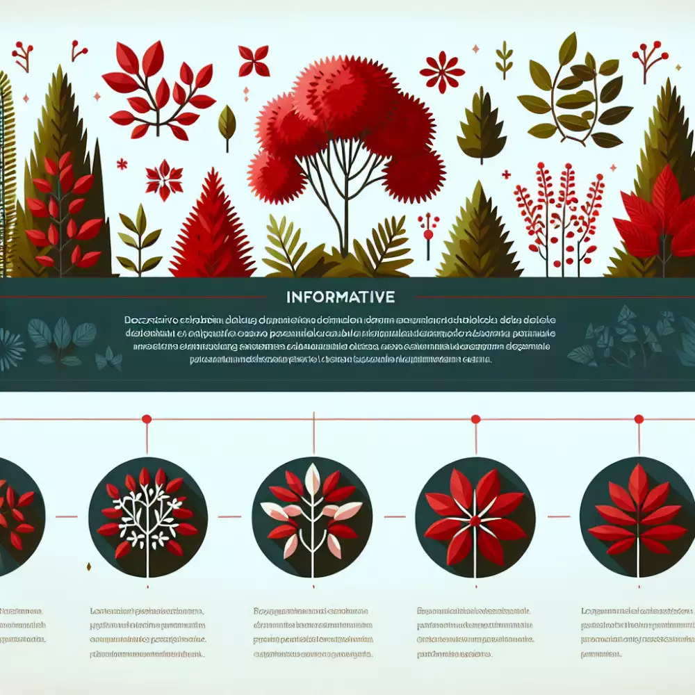 okrasné keře červené listy