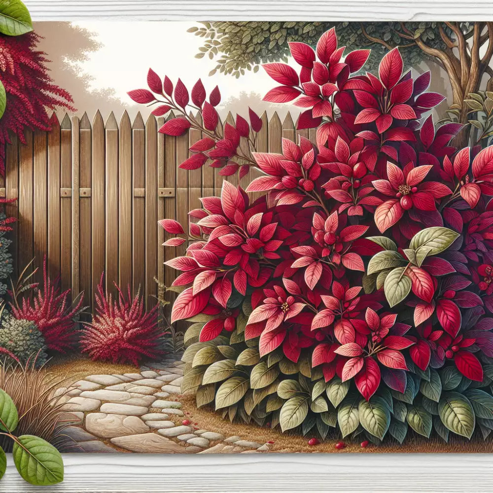 okrasné keře červené listy