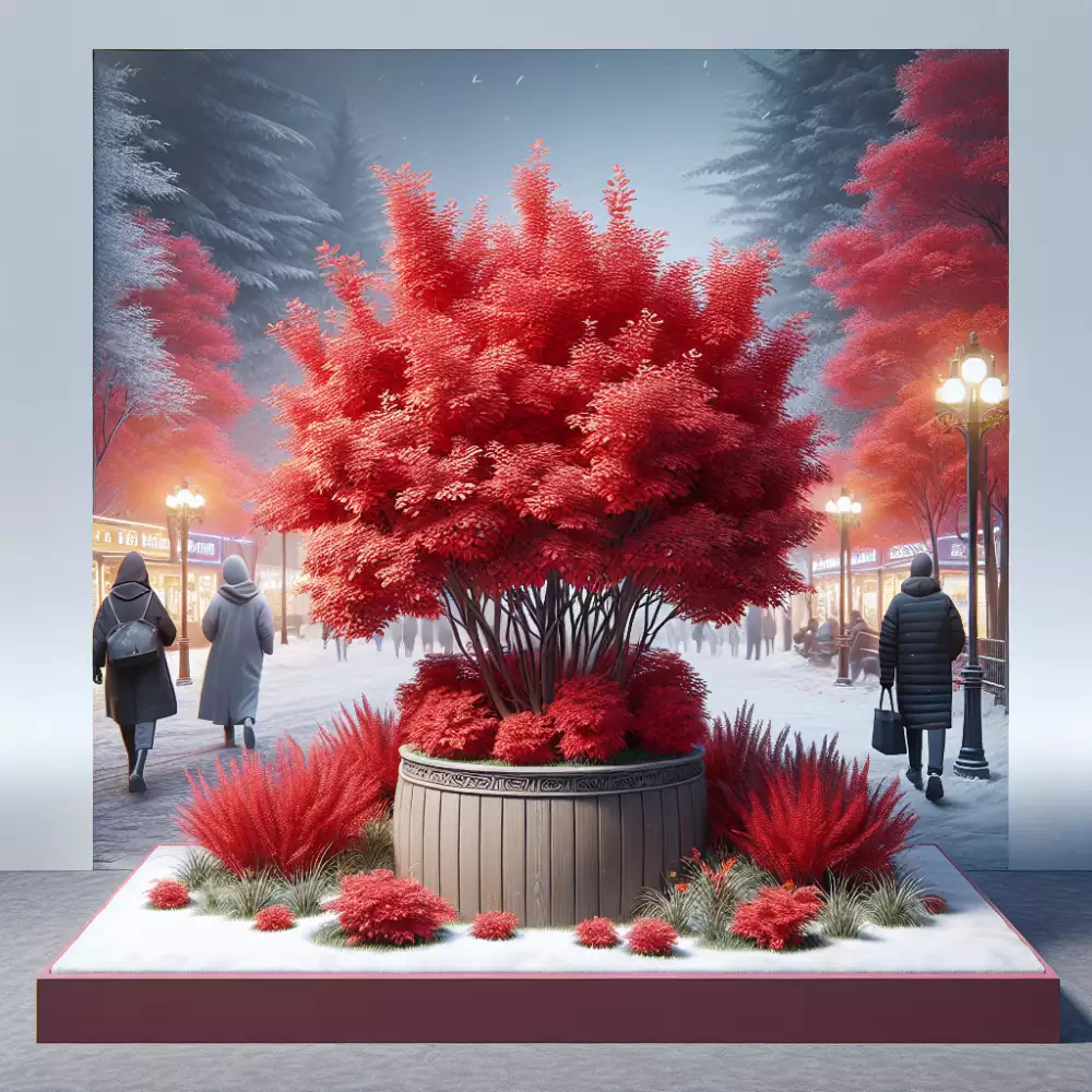 okrasné keře červené listy