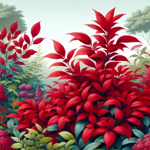 Okrasné Keře Červené Listy